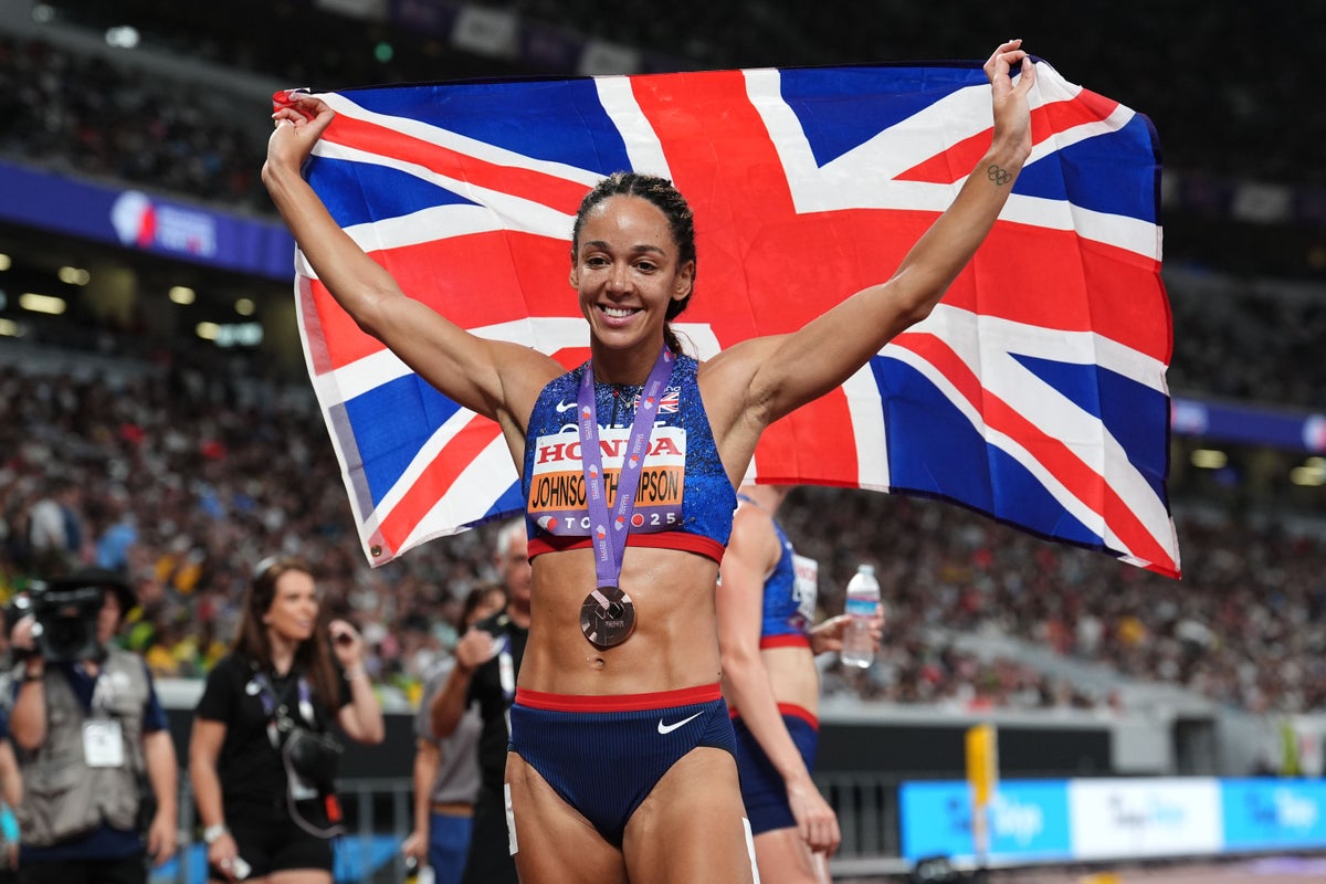 Katarina Johnson-Thompson shares heptathlon bronze medal at World Championships